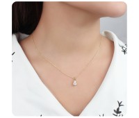 Raindrop CZ Silver Necklace SPE-3203